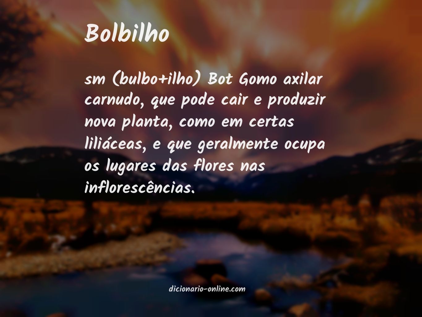 Significado de bolbilho