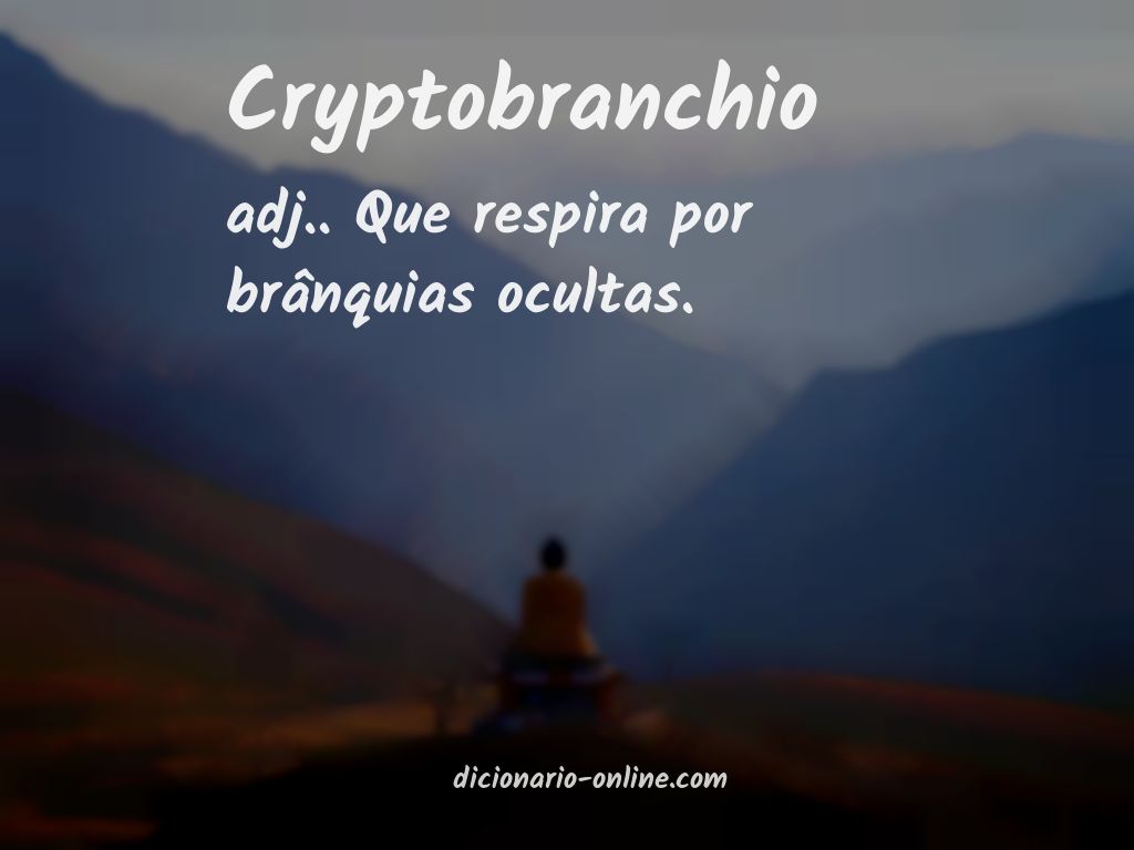 Significado de cryptobranchio