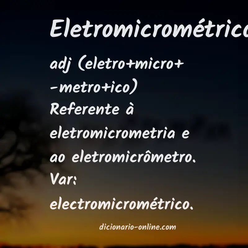 Significado de eletromicrométrico