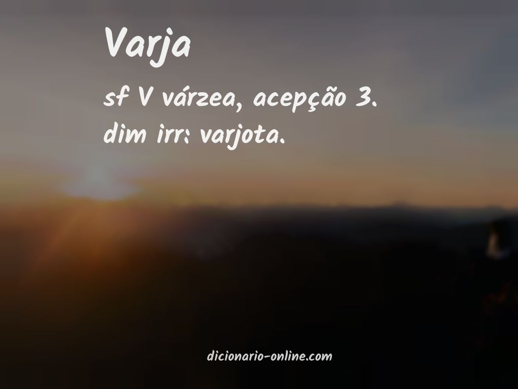 Significado de varja