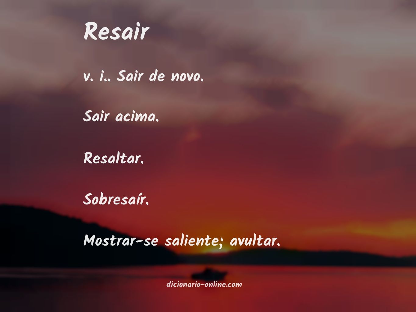 Significado de resair