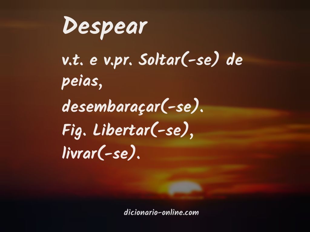 Significado de despear