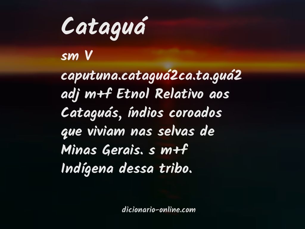 Significado de cataguá