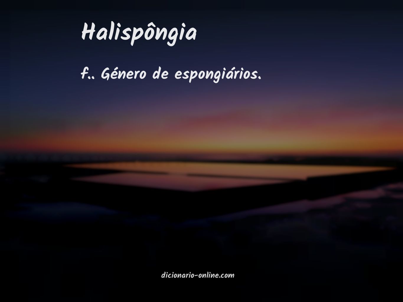 Significado de halispôngia