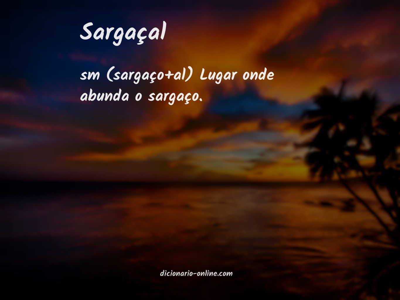 Significado de sargaçal