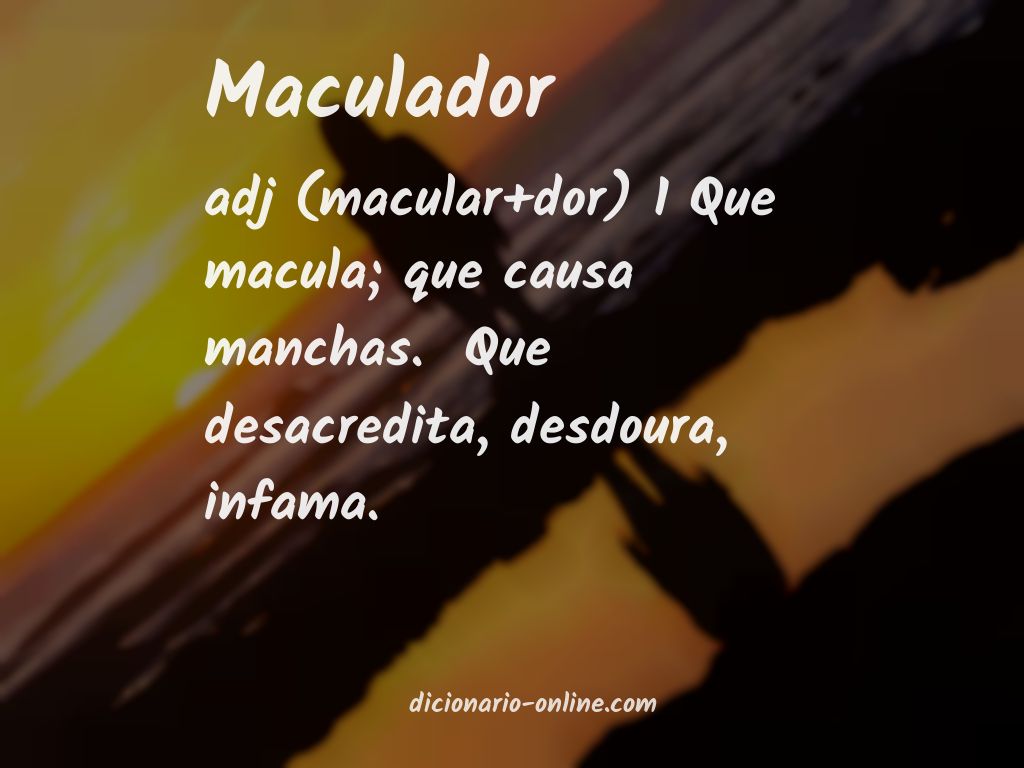 Significado de maculador