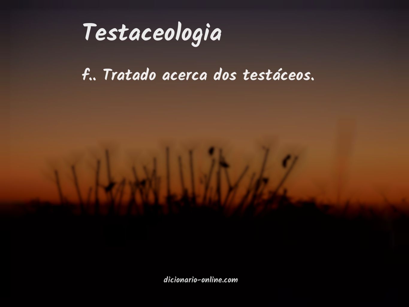 Significado de testaceologia