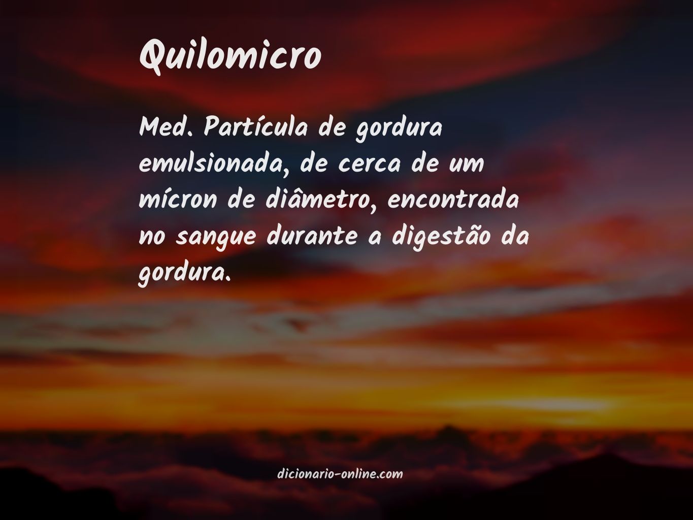 Significado de quilomicro