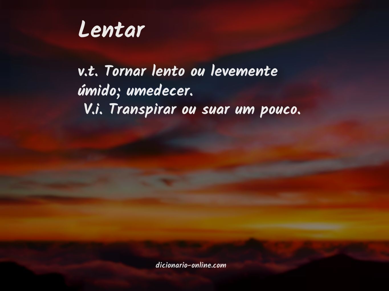 Significado de lentar