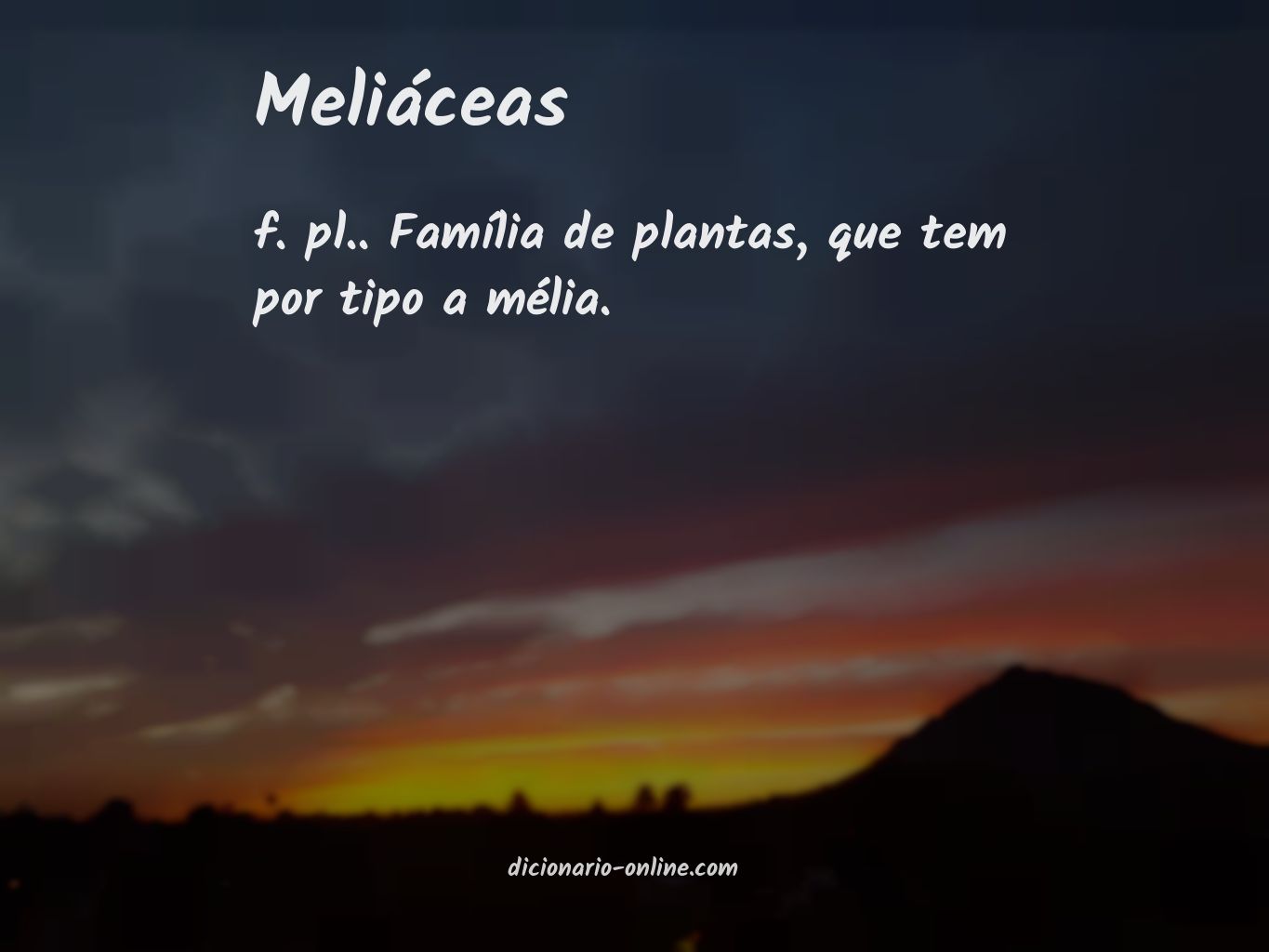 Significado de meliáceas