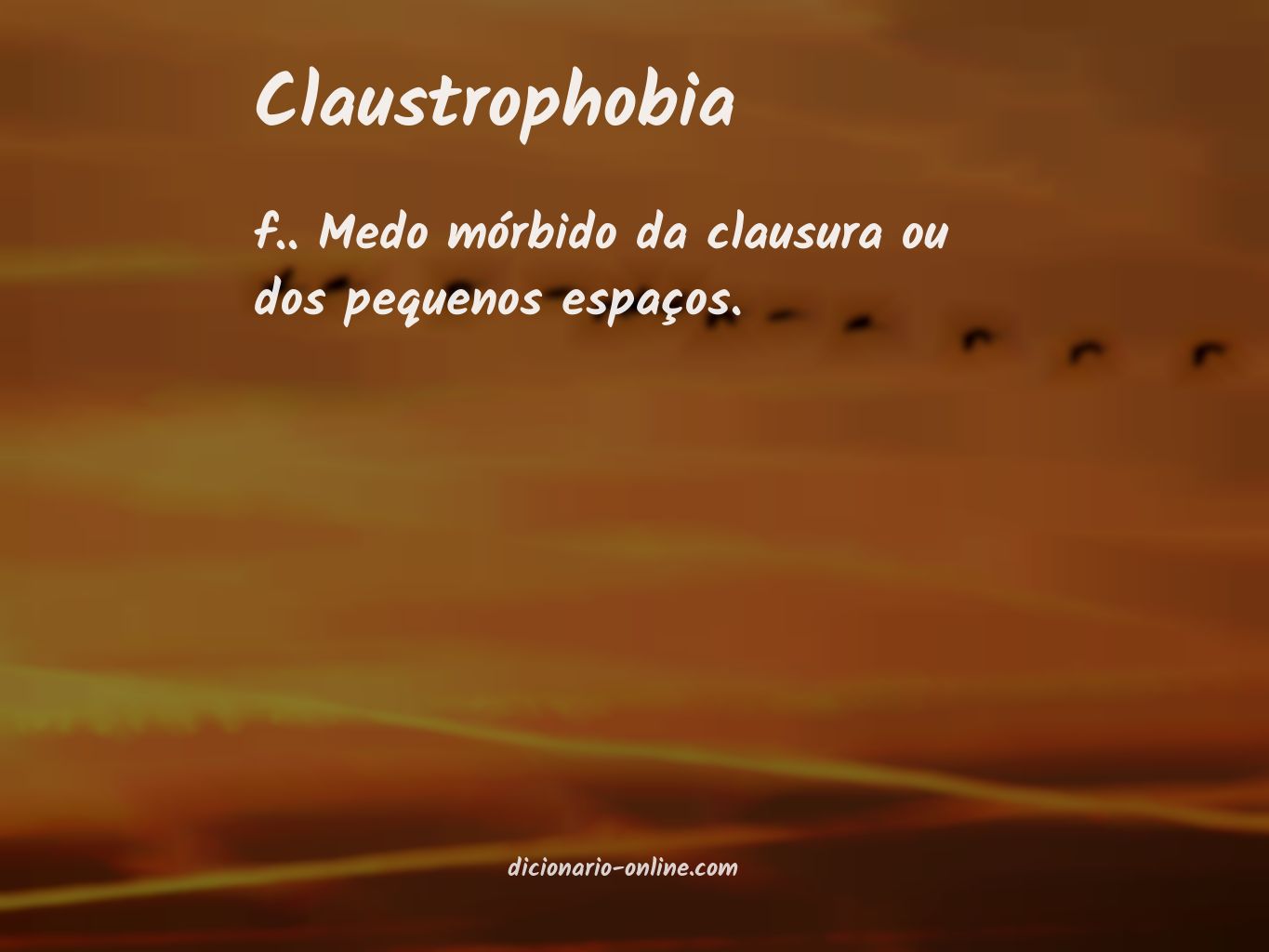 Significado de claustrophobia