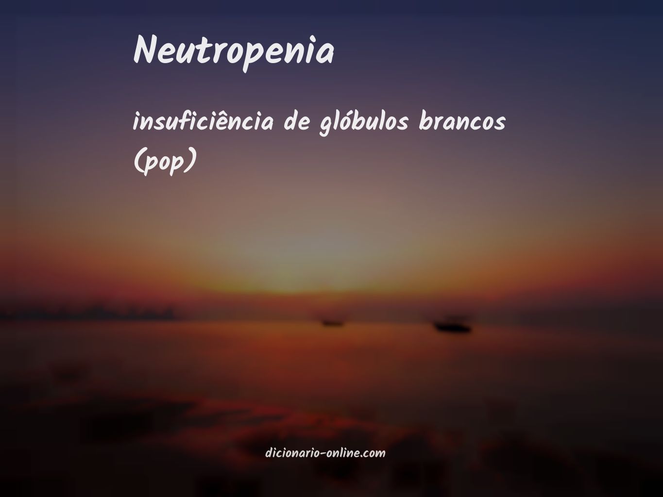 Significado de neutropenia