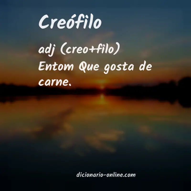 Significado de creófilo