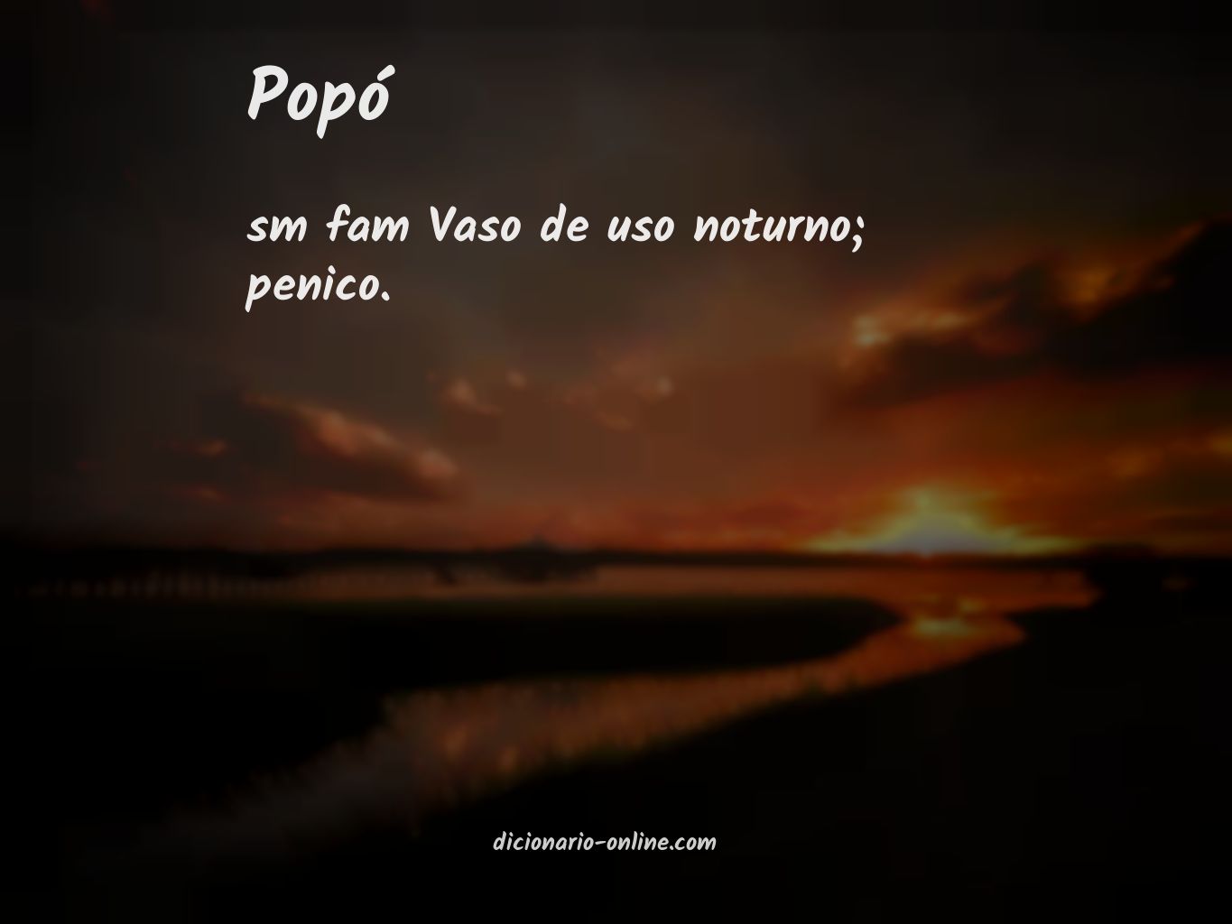 Significado de popó