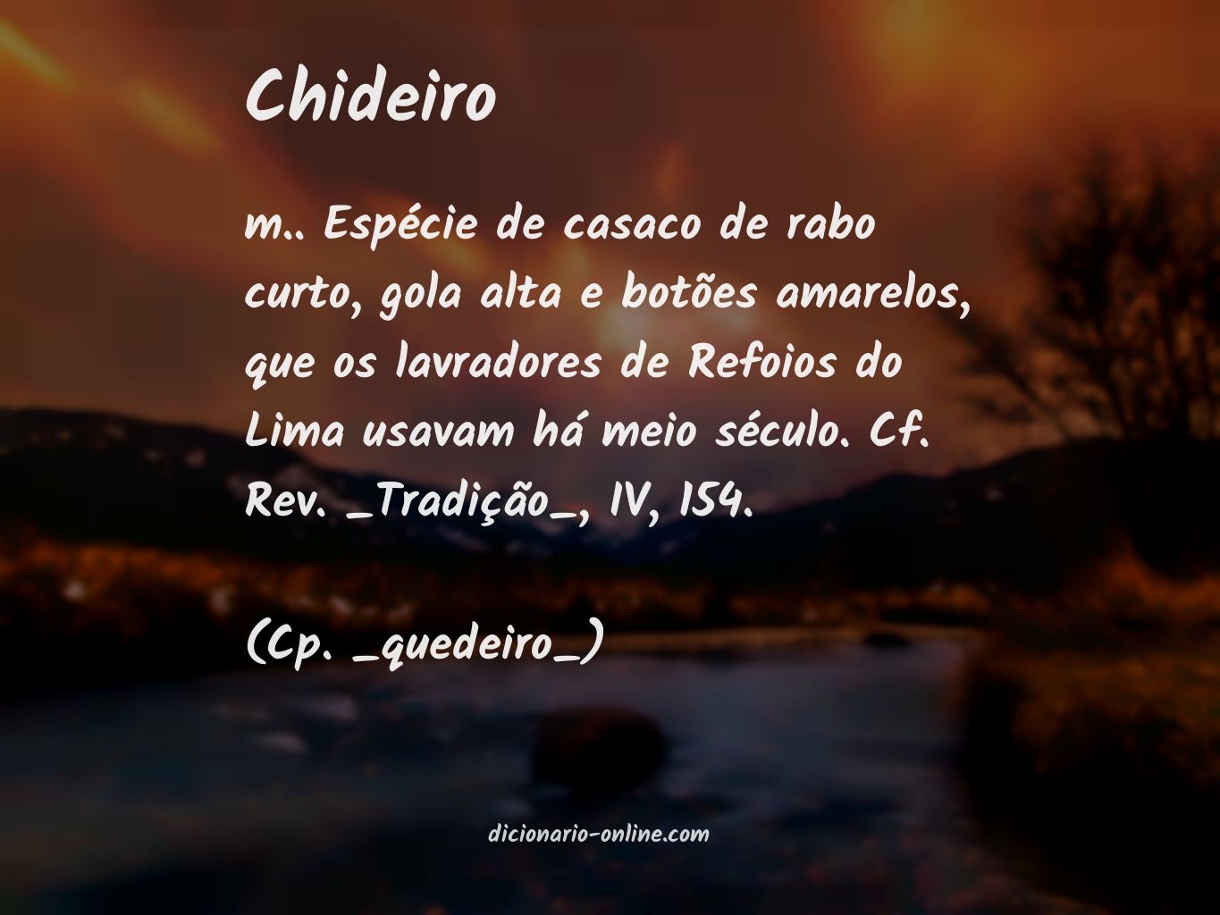 Significado de chideiro