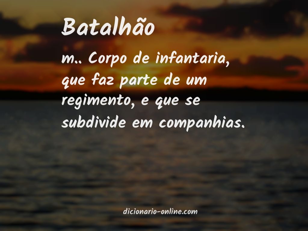 Significado de batalhão