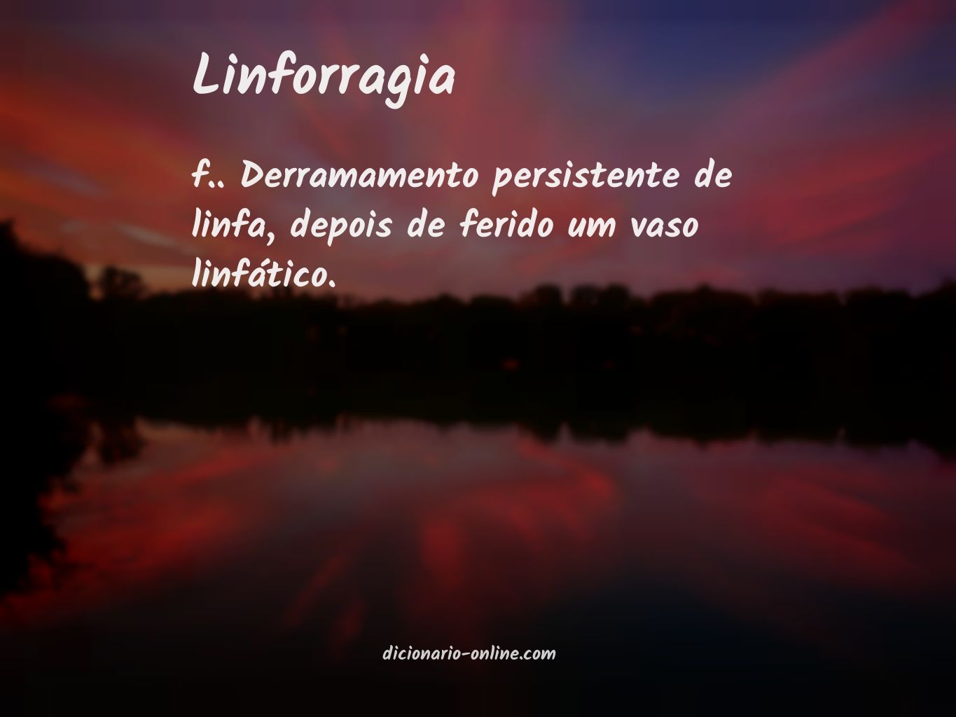 Significado de linforragia