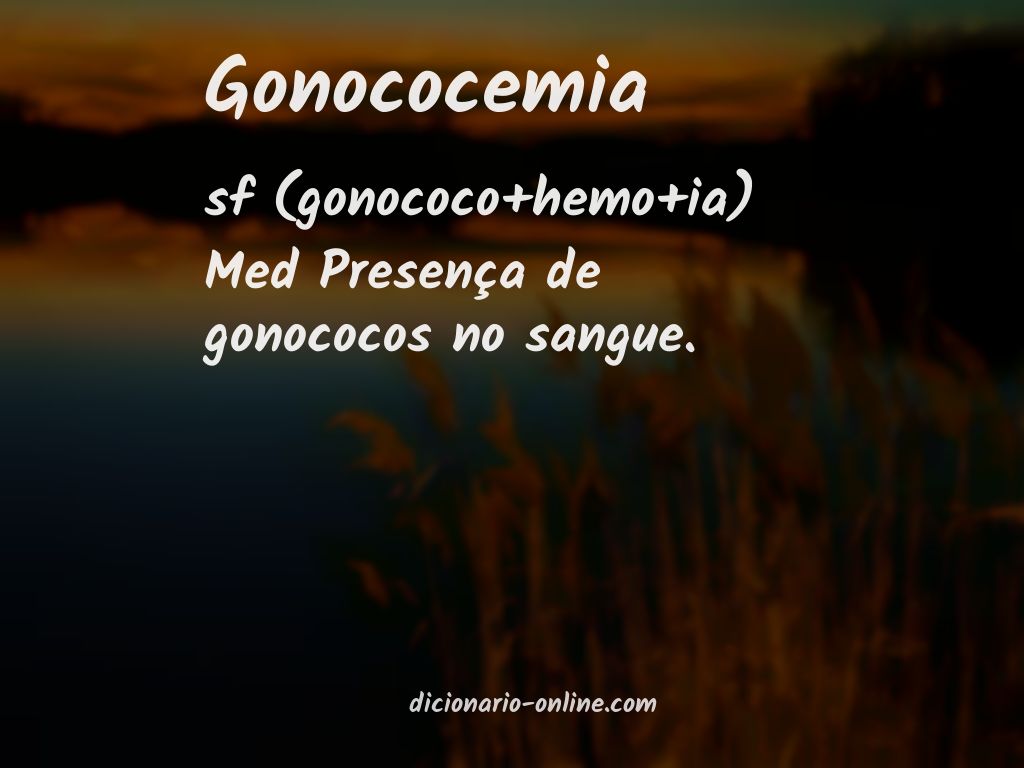 Significado de gonococemia