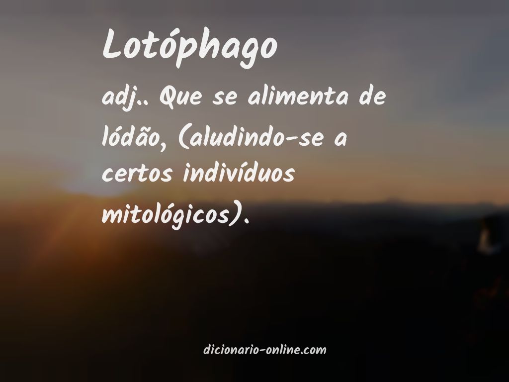 Significado de lotóphago