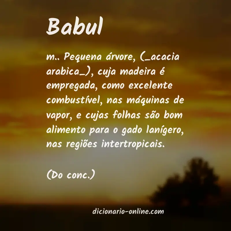 Significado de babul