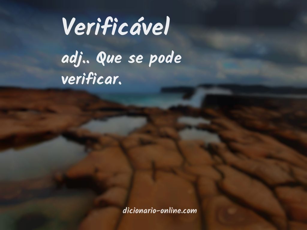 Significado de verificável