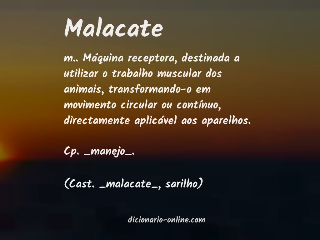 Significado de malacate