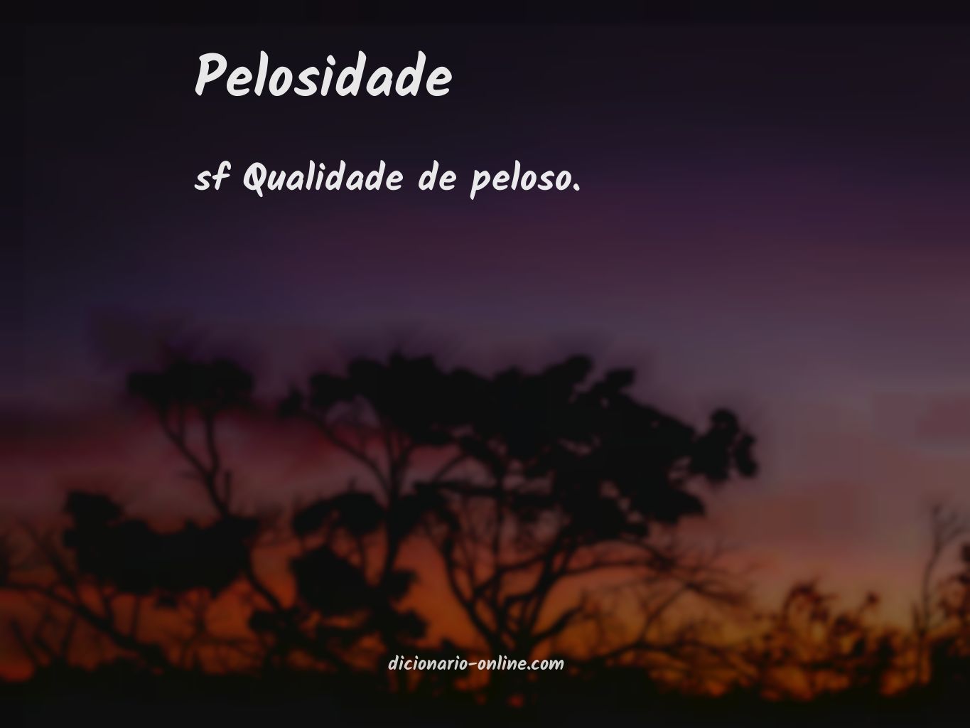 Significado de pelosidade