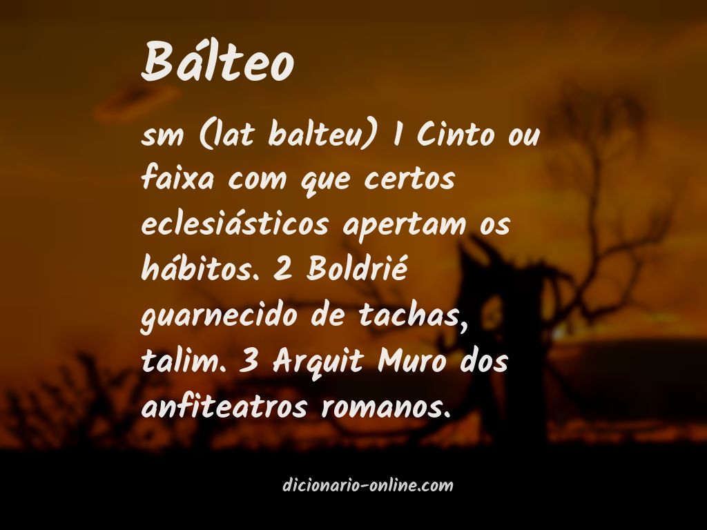 Significado de bálteo