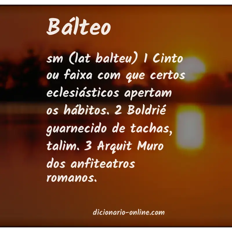 Significado de bálteo