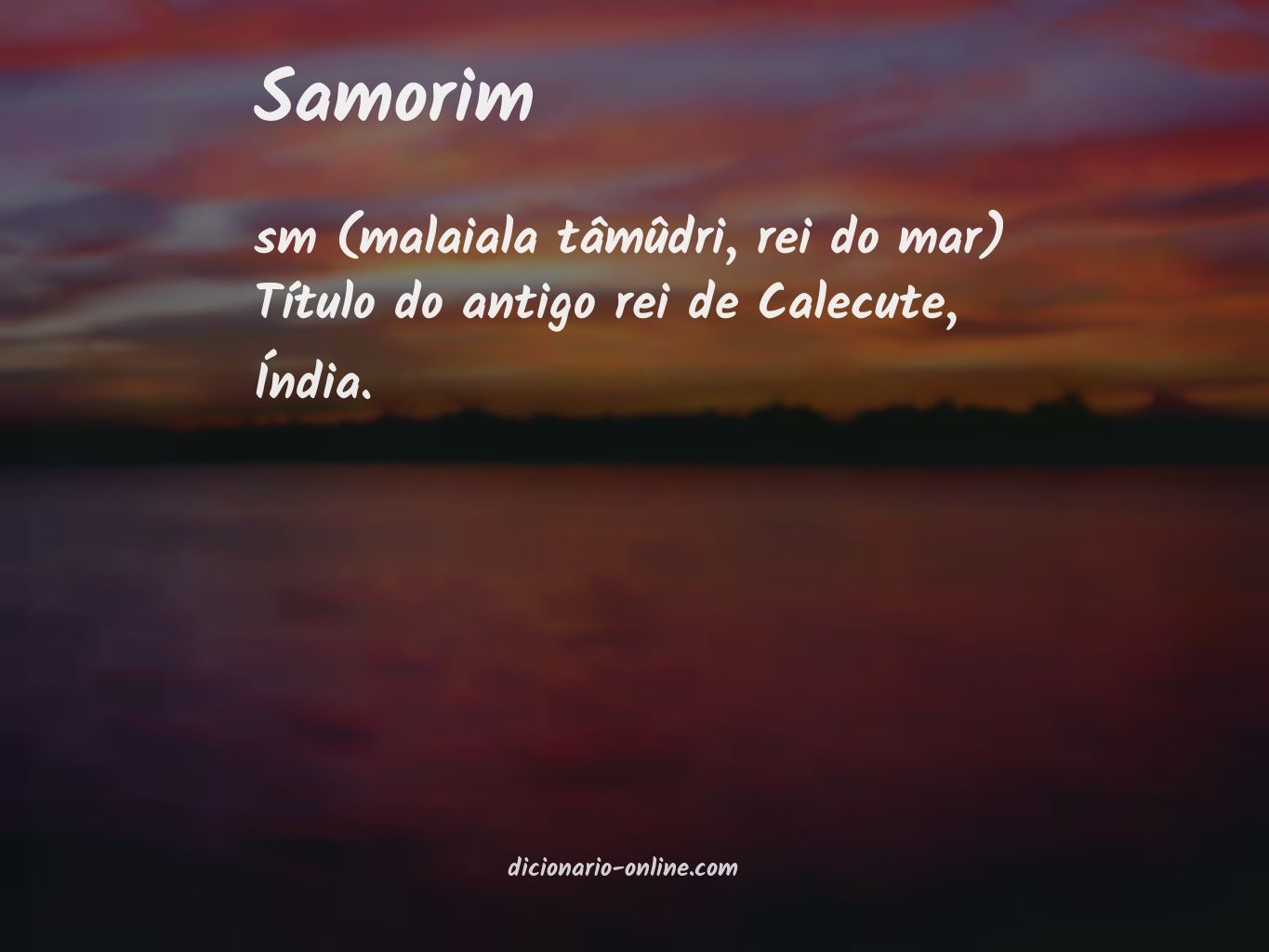 Significado de samorim