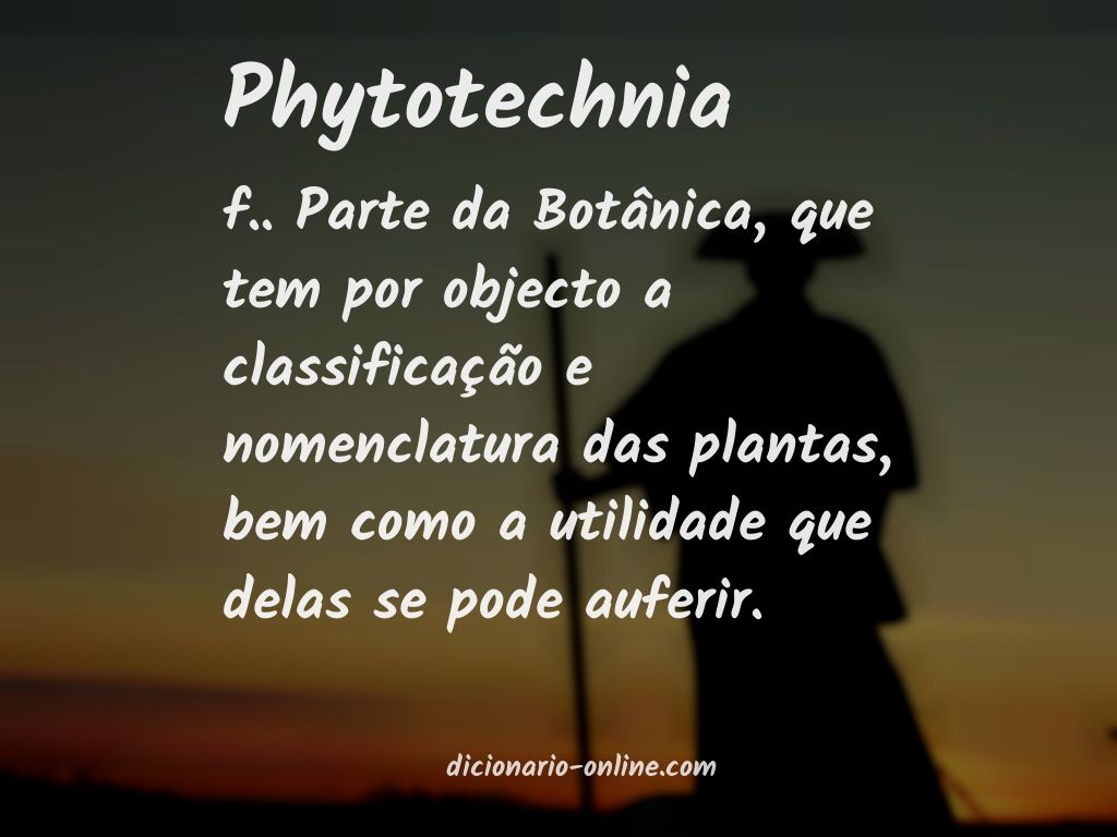 Significado de phytotechnia