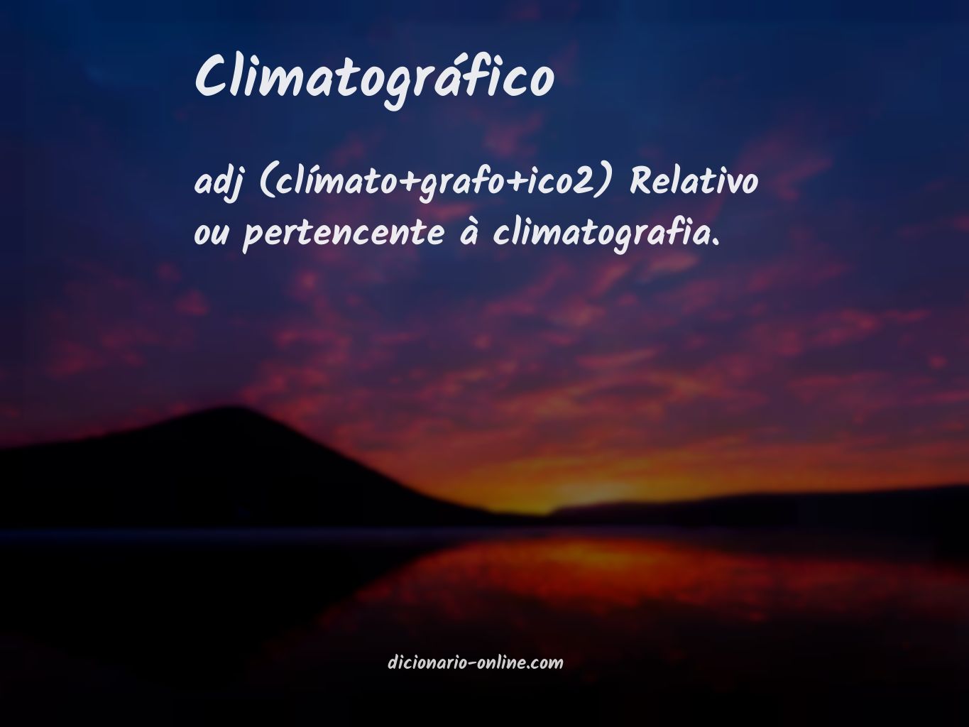 Significado de climatográfico