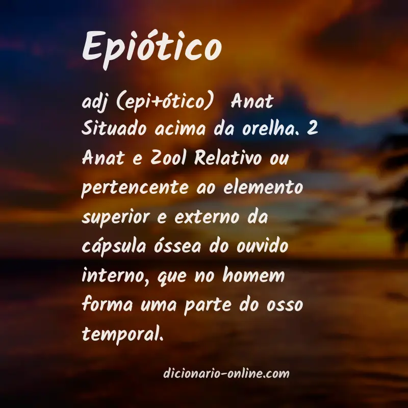 Significado de epiótico