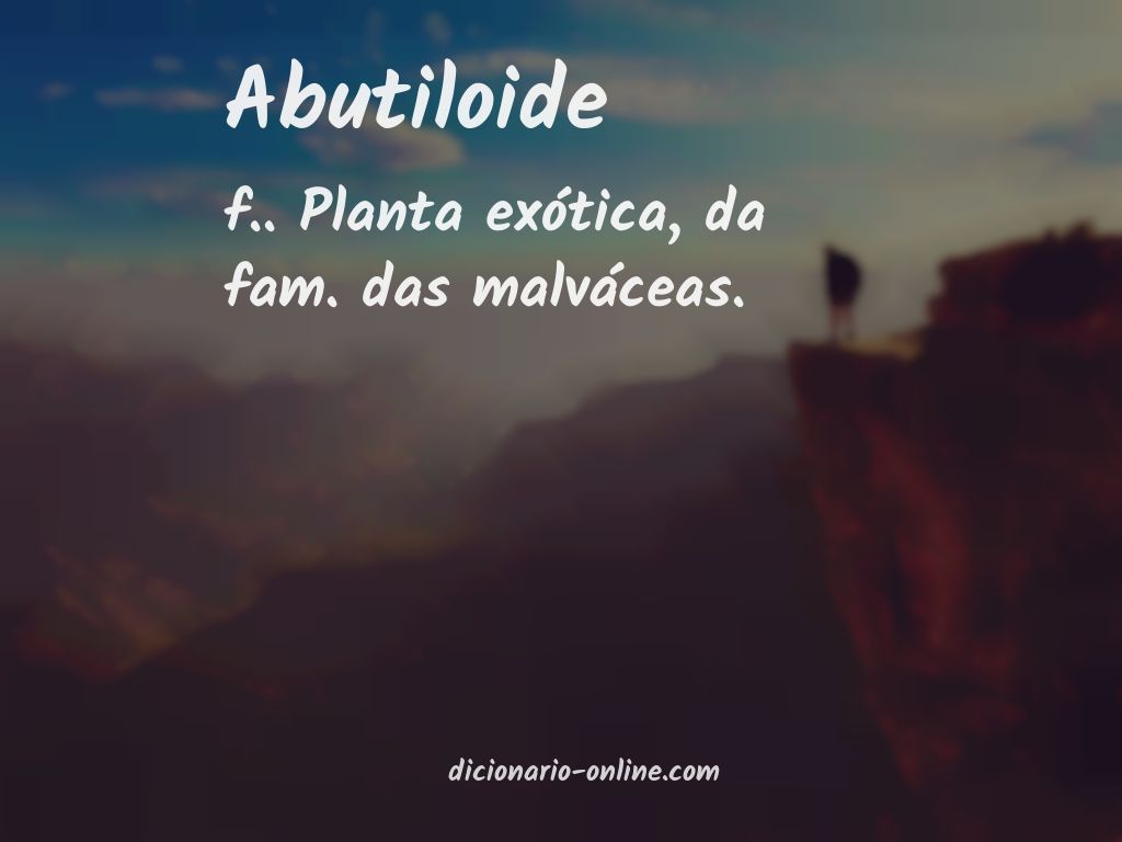 Significado de abutiloide