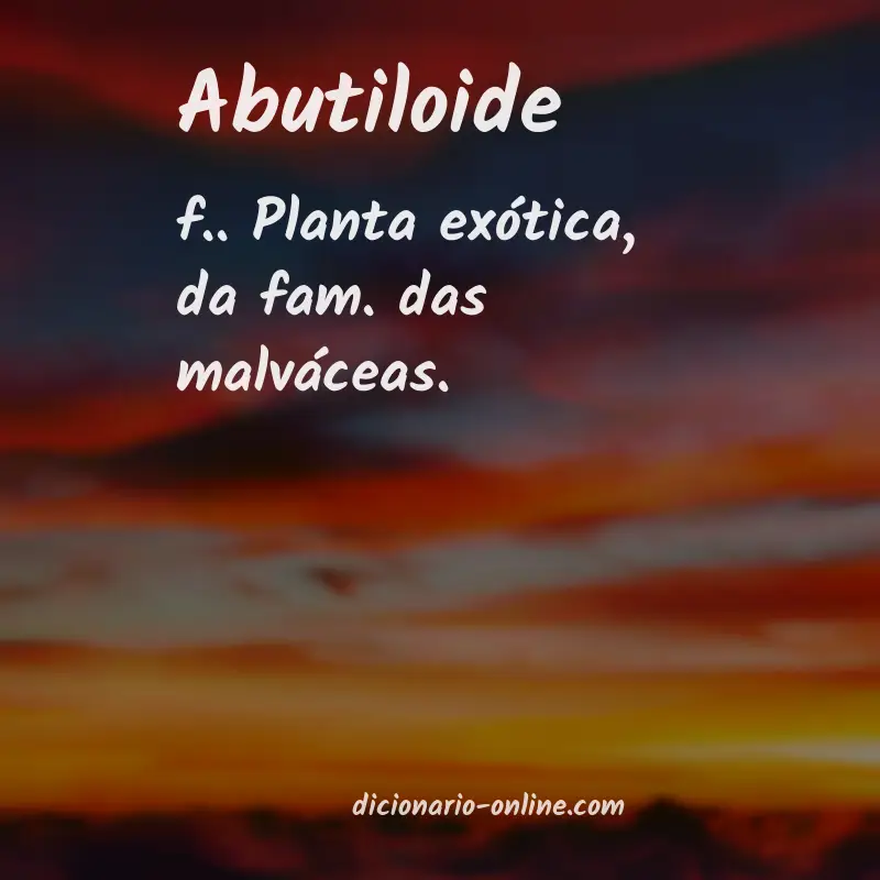 Significado de abutiloide