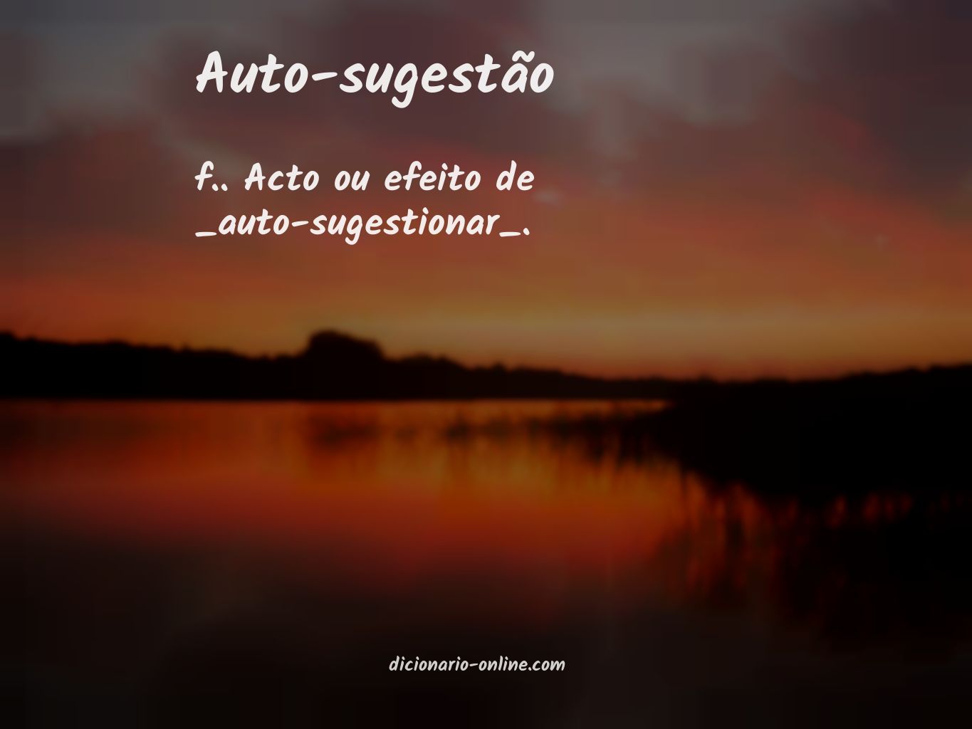 Significado de auto-sugestão