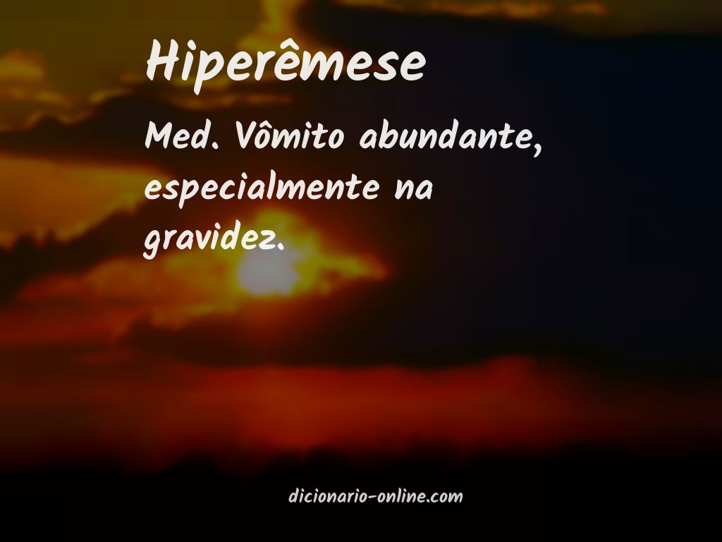 Significado de hiperêmese