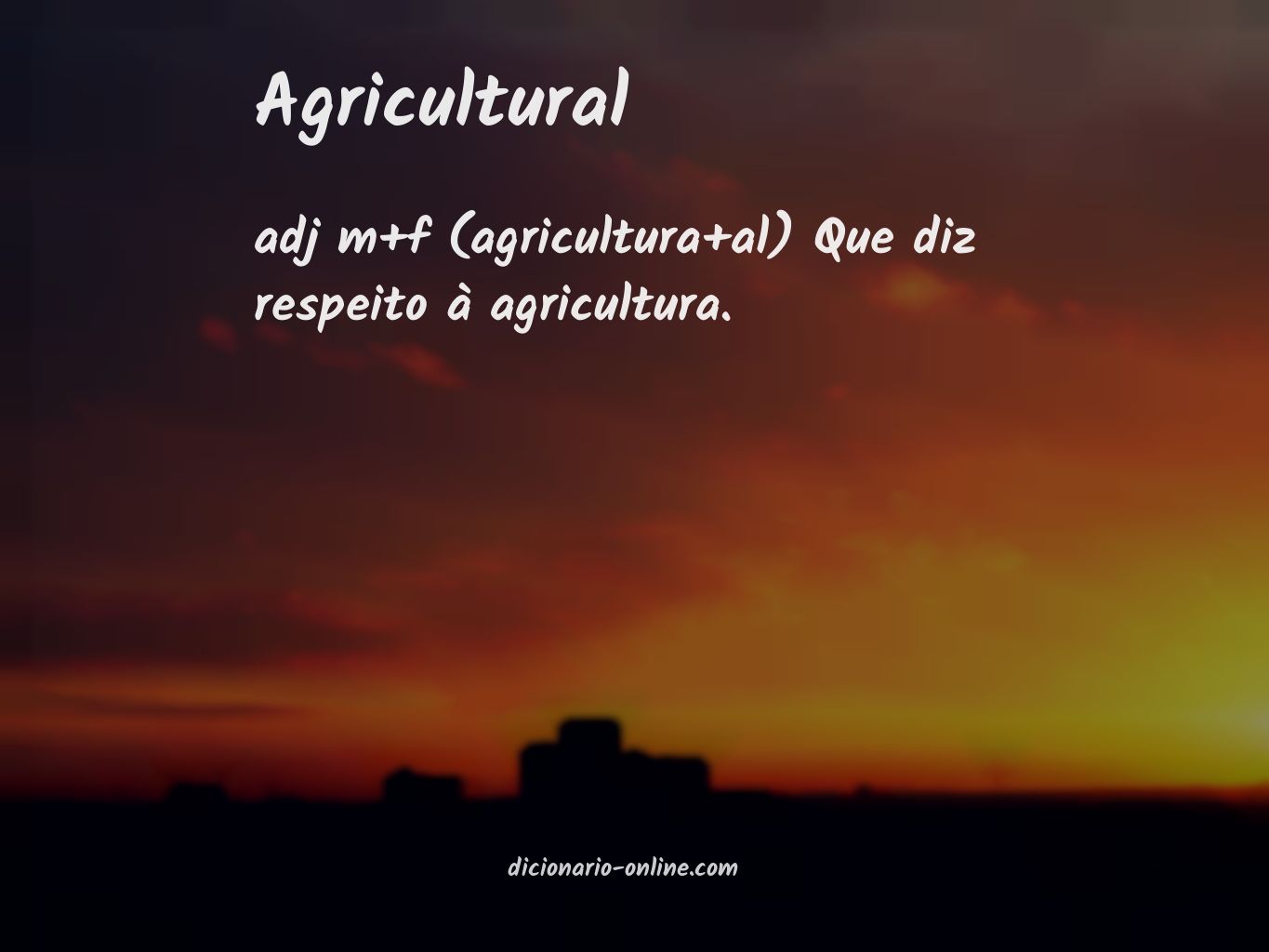 Significado de agricultural