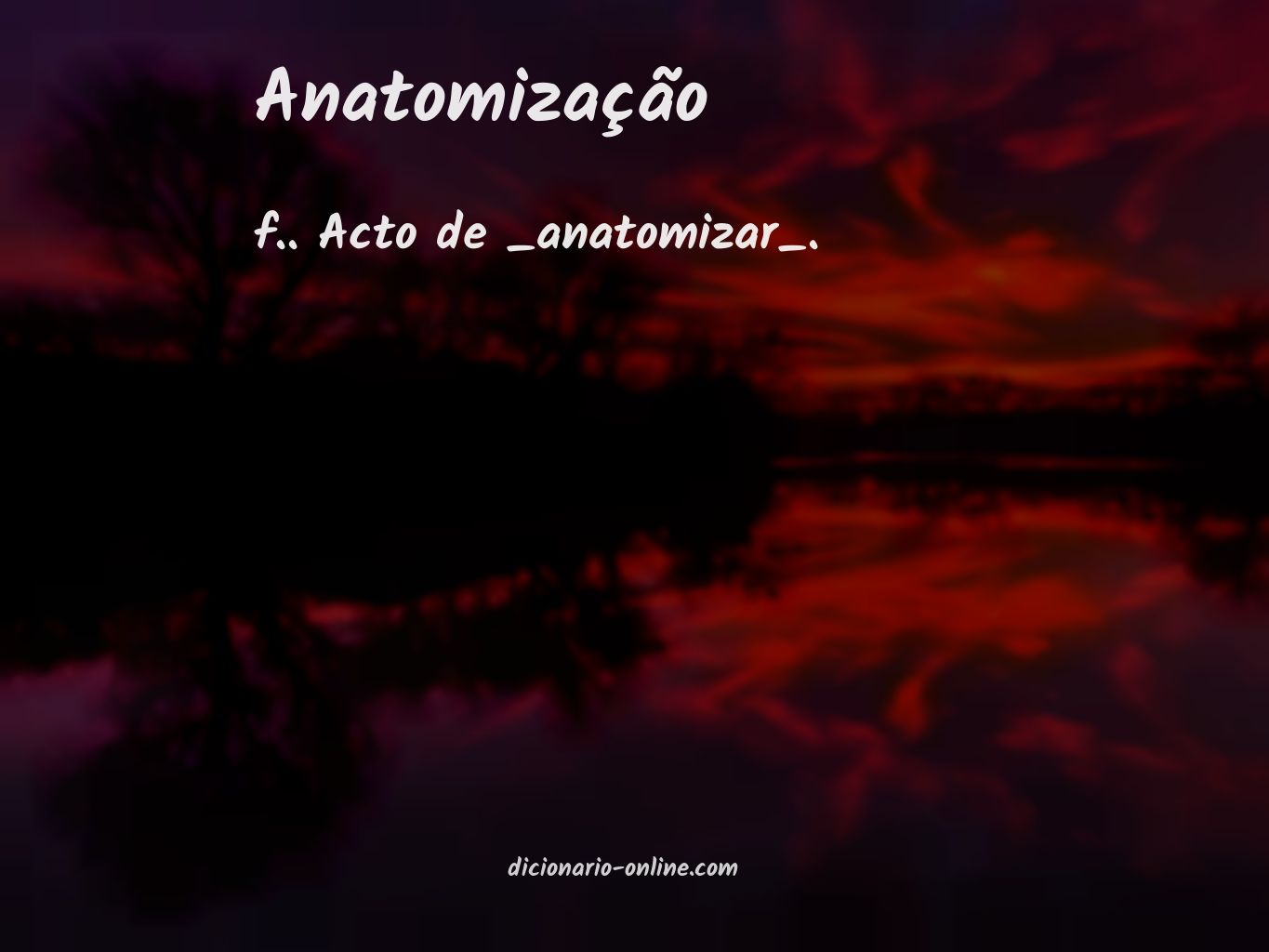 Significado de anatomização