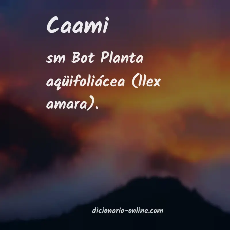 Significado de caami