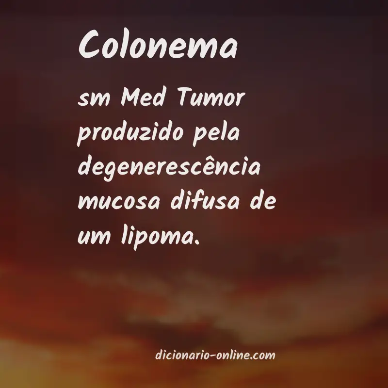 Significado de colonema