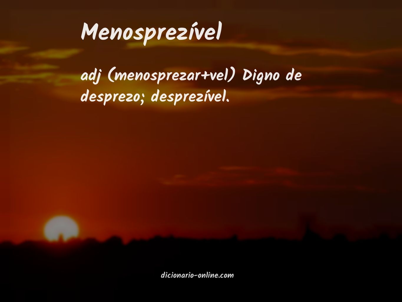 Significado de menosprezível