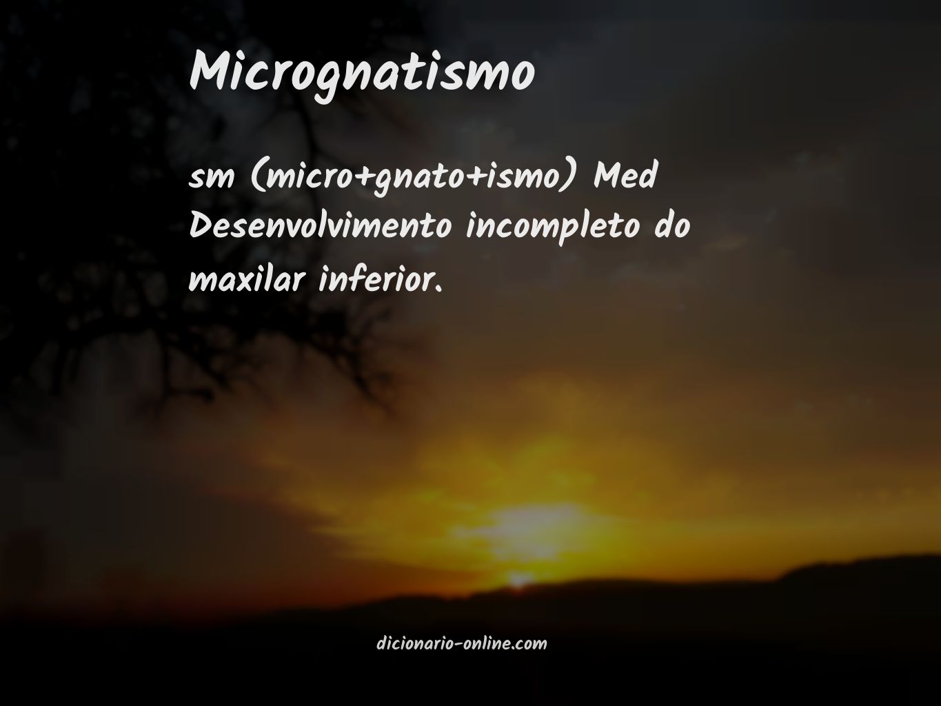 Significado de micrognatismo