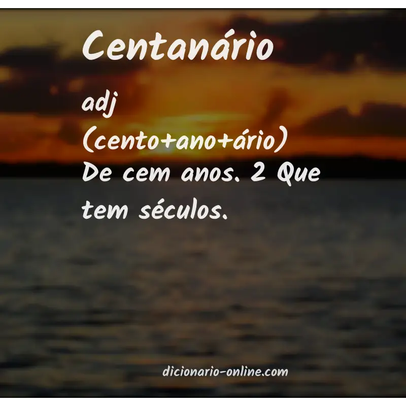 Significado de centanário