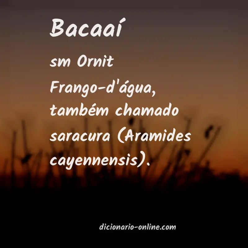 Significado de bacaaí