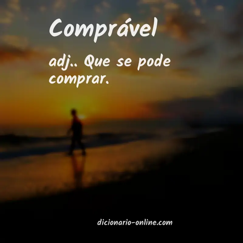 Significado de comprável