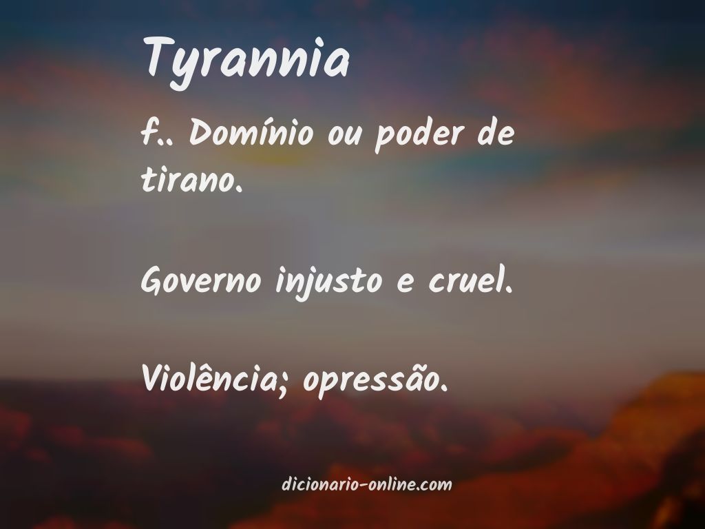 Significado de tyrannia