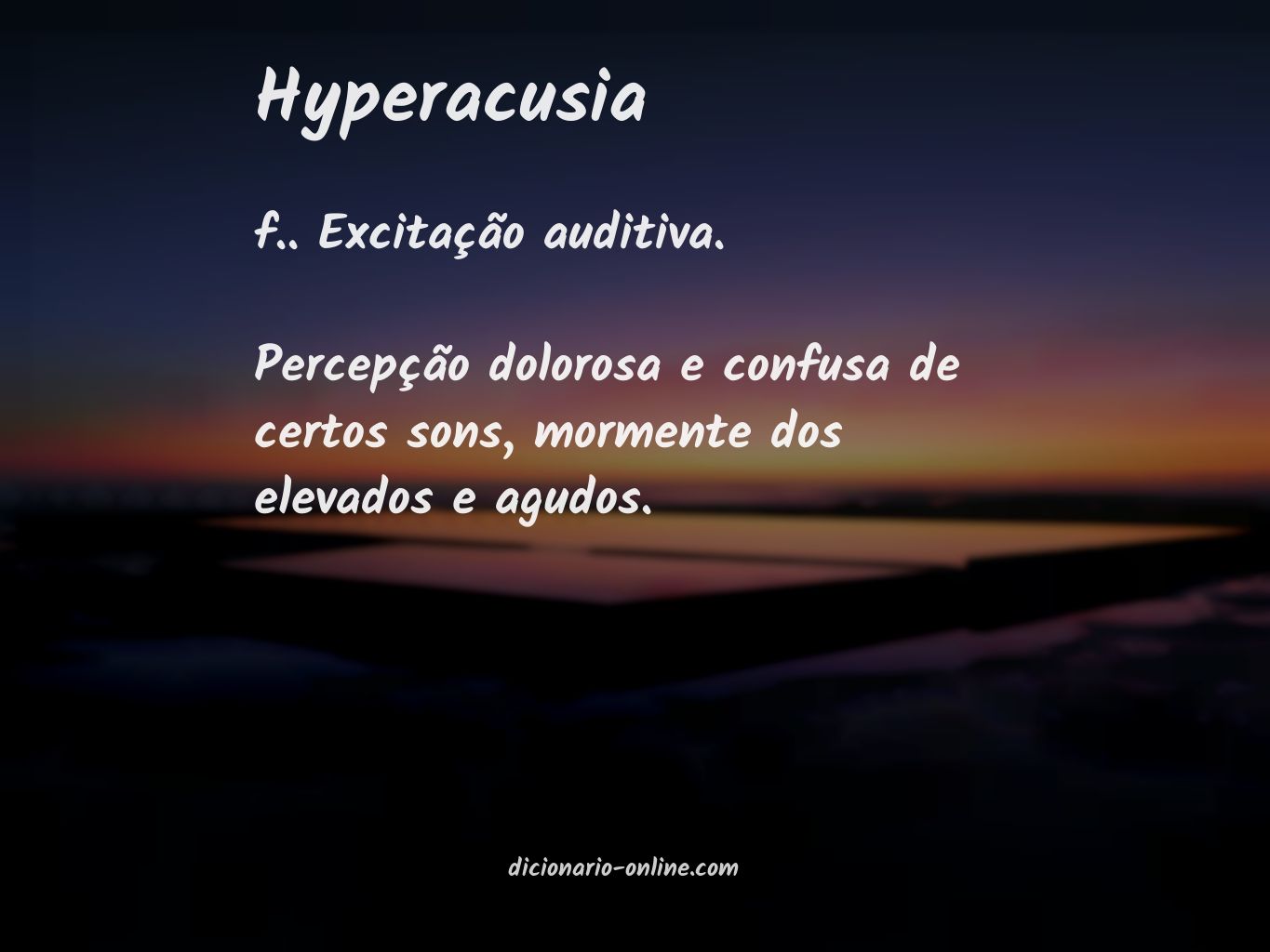 Significado de hyperacusia