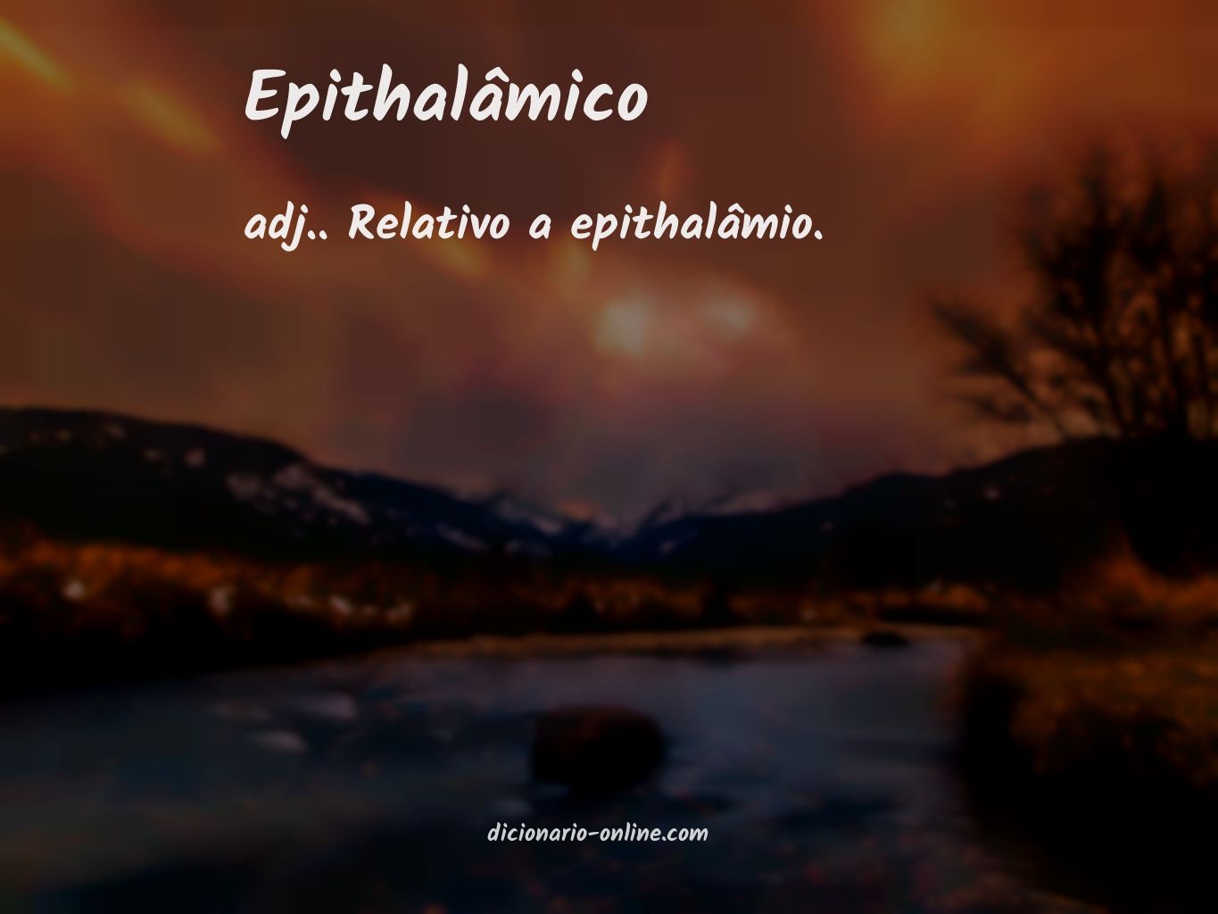 Significado de epithalâmico