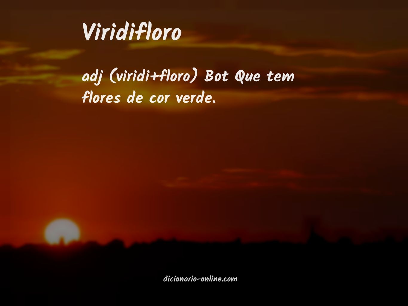 Significado de viridifloro